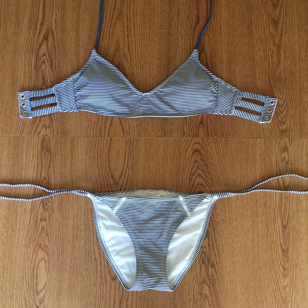 striped bikini